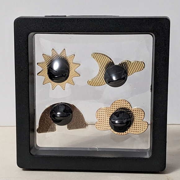 Cute Weather Pin Gift Set with Display Frame - Picture 2 of 3